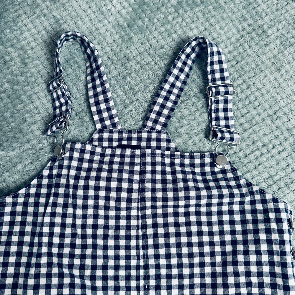 🔴 SALE 
Georgia May Navy/white gingham checkered overall dress - Picture 3 of 6